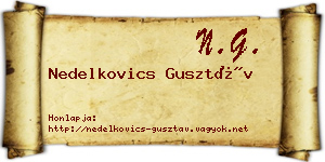 Nedelkovics Gusztáv névjegykártya