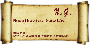 Nedelkovics Gusztáv névjegykártya