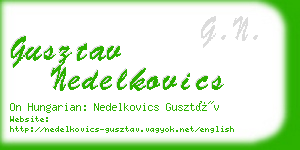 gusztav nedelkovics business card